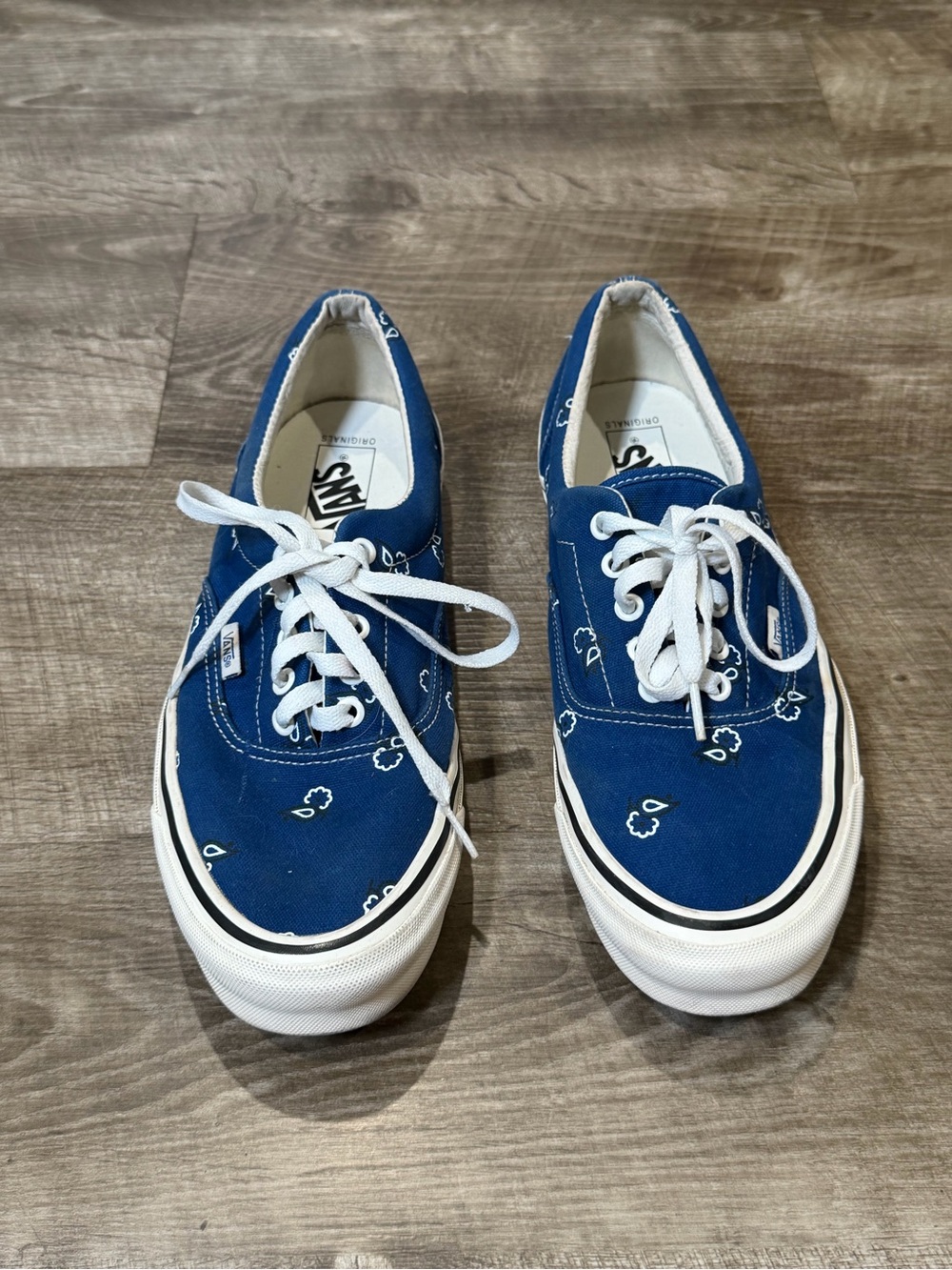 RARE VANS OG Era LX Paisley True Blue Sz 10.5 Men's Skateboarding California